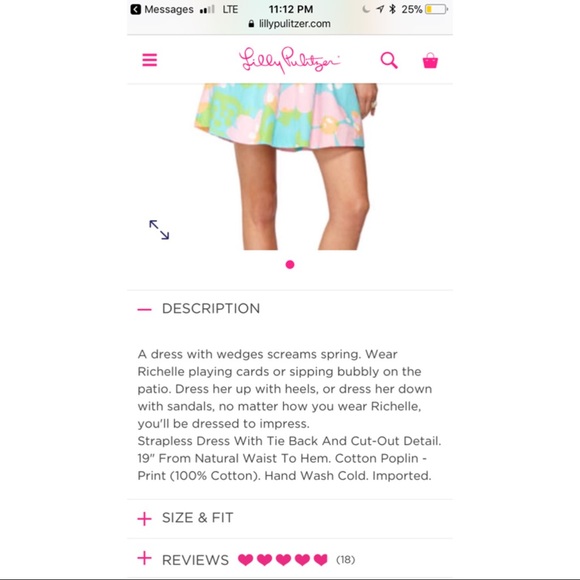 Like New Lilly Richelle Strapless Sundress - Picture 7 of 8